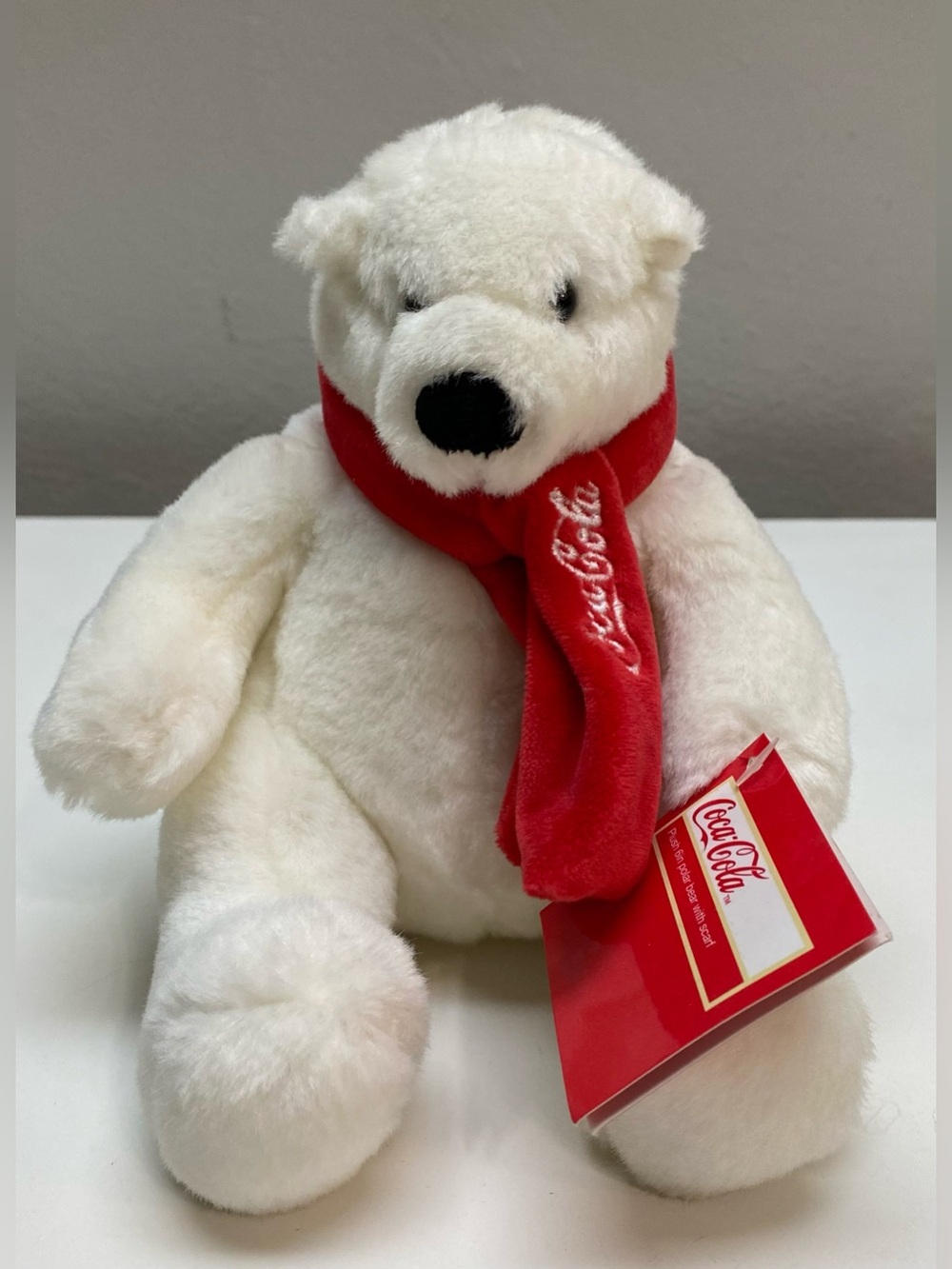 Coca-Cola 6" Polar Bear With Red Scarf Plush Stuffed Toy 2011